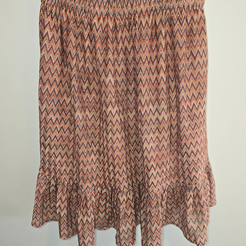 Ramy Brook Chevron Mini Dress in Orange and Black Size Small Nwt - Picture 7 of 8